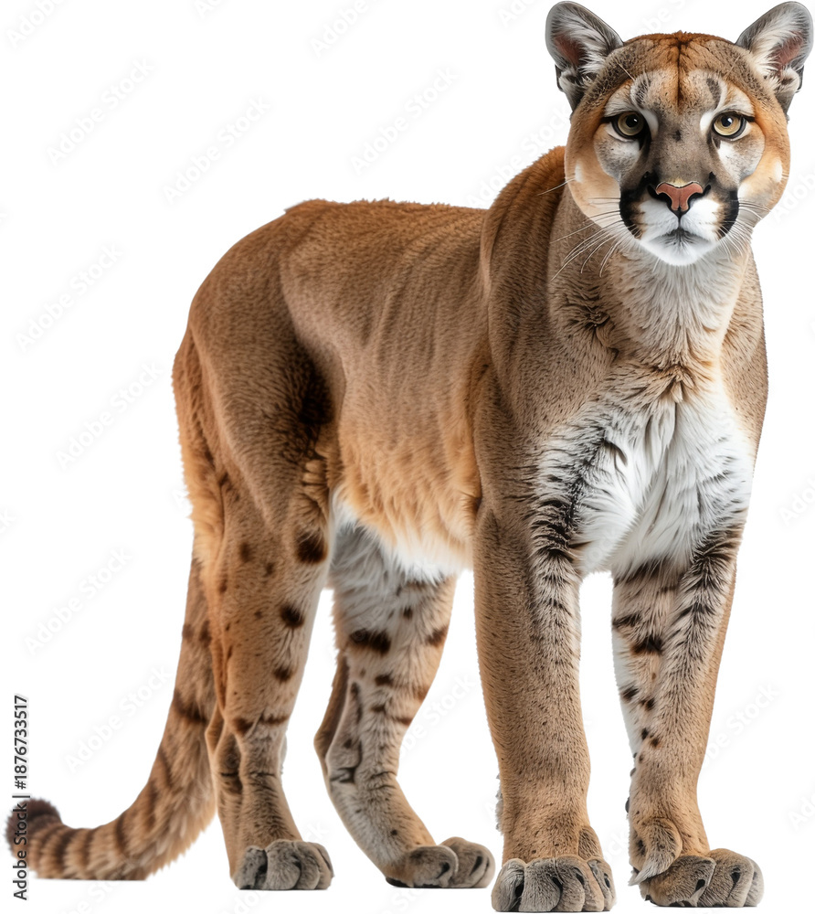 Obraz premium Cougar Isolated on White Background