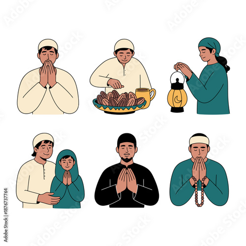 Scenes of Gratitude: Intimate portraits unveil moments of heartfelt prayer, devotion, and shared meals, reflecting the deep cultural traditions. 