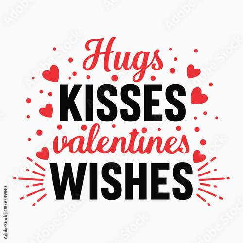 Wallpaper Mural Valentine's day greeting with hearts and love symbols Torontodigital.ca