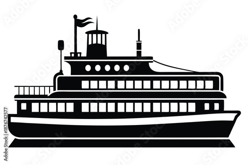 Elegant black and white electric steamer icon, perfect for healthy cooking app or website.