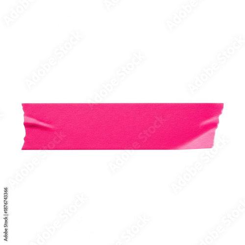 Pink tape strip isolated on transparent background