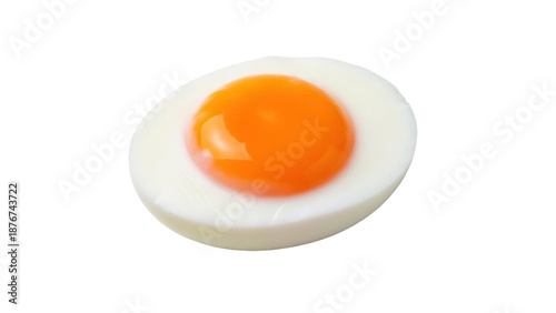 Quadro em tela Soft boiled egg half isolated PNG on transparent background, healthy breakfast f