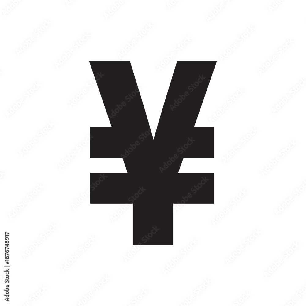 Fototapeta premium Yen icon flat stock illustrations set