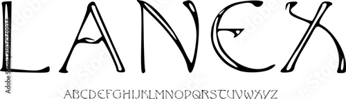 Lanex Modern Minimal Serif Font Alphabet – Slim Artistic Display Typeface with Clean Expressive Meaning for Creative Branding, Editorial Design, Fashion Logos & Contemporary Typography