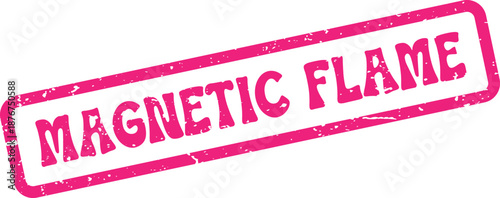A vibrant pink magnetic flame stamp conveying powerful energy and passionate attraction
