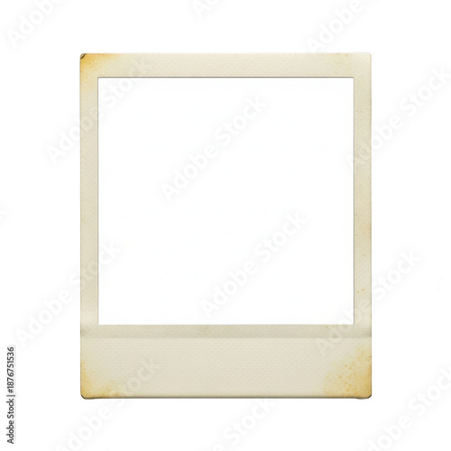 Vintage polaroid frame isolated on transparent background