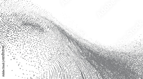 Abstract grayscale background with a dense pattern of irregular dots and lines creating a textured, organic, and visually complex surface effect