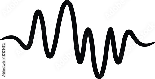 Valentine's day isolated silhouette ecg heartbeat wave on transparent background