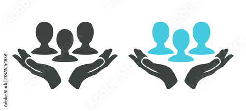 Family icon. Vector flat icon isolated on white background.