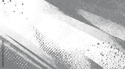 Abstract background with diagonal brush strokes and scattered dots in gray and white, conveying a sense of energy and artistic expression