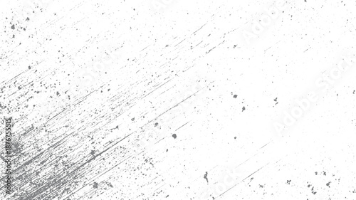 Textured abstract background of a weathered concrete surface with scattered dark gray splatters and fine parallel scratches in a grunge style