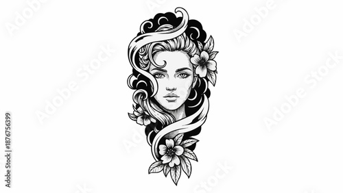 lion head tattoo design
