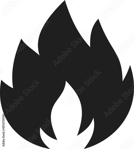 Flame icon representing fire heat energy burning