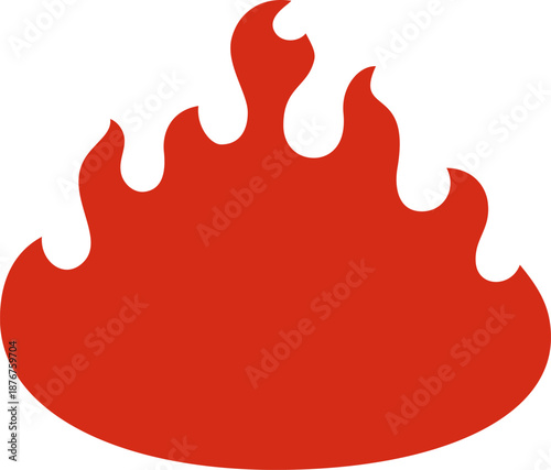Red fire flames icon representing heat and passion
