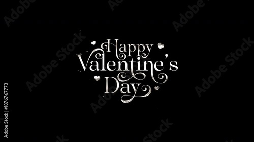Happy Valentines Day Text Animation