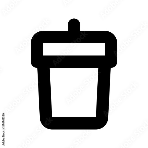 Trash Outline Icon Minimalist Delete UI Symbol. Editable stroke and pixel perfect at 24x24