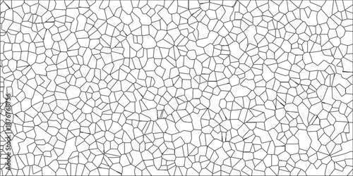 Abstract broken glass crystalize isolated quartz geometric retro tiles. Diamond shape polygonal texture Crystalized form strokes vector design. Black & white broken quartz stained glass background.