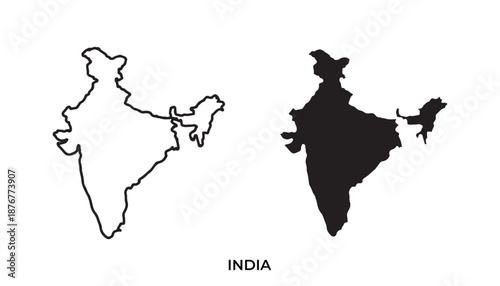 Silhouettes of india and its states