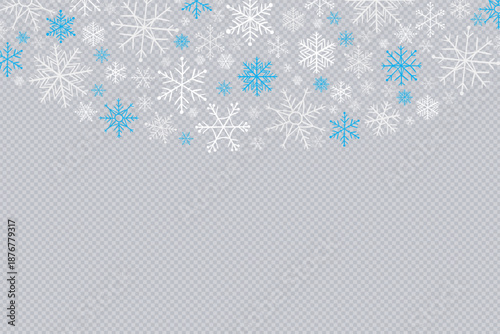 Photos Icy Snowflake Crystal Winter Frame with Frost Texture and Transparent Snowflake