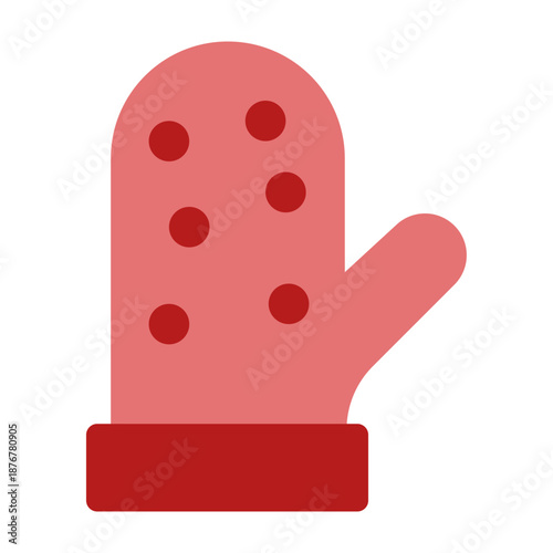 Oven Mitt Vector Flat Icon Design