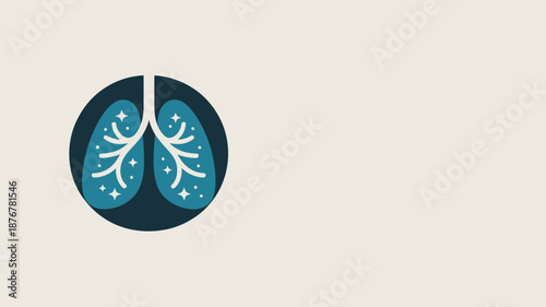 Illuminated lung anatomy Vector