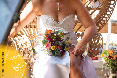 Bouquet de fleurs de mariage