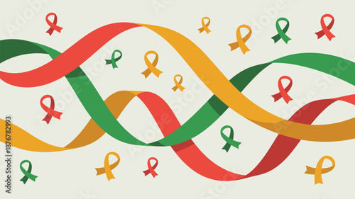 Intertwined ribbons of awareness Vector