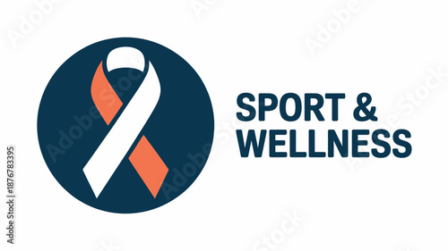 Sport & wellness awareness ribbon Vector