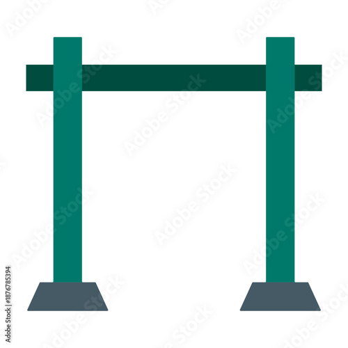 Pullup Bar Vector Flat Icon Design