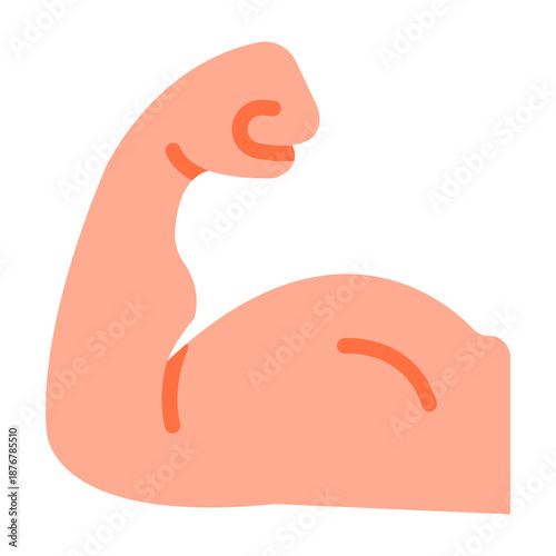 Flexed Bicep Vector Flat Icon Design