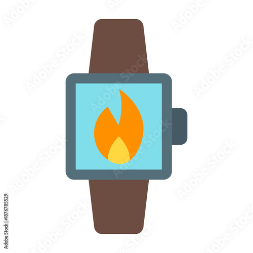 Calories Burned Vector Flat Icon Design