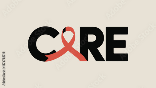 Care awareness ribbon Vector