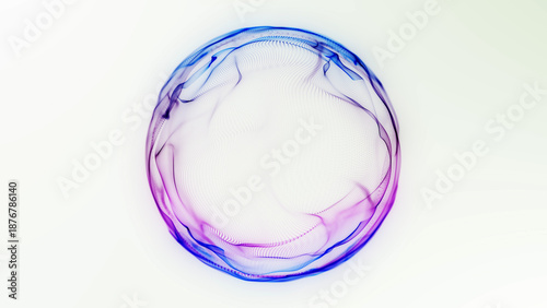 Bright purple and blue light waves form a fast moving translucent sphere. Dynamic motion and soft gradients create a clean abstract loop with airy depth and futuristic feeling.