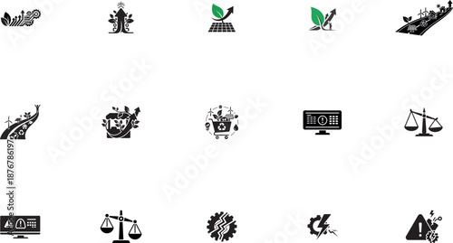 Eco-friendly smart home energy efficiency concept vector illustration flat design