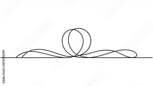 Abstract line drawing with loops and curves Vector