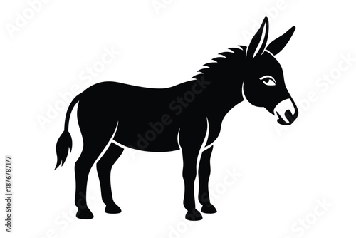Stubborn Ass Silhouette Vector Clipart in Black and White for Humorous and Character Designs