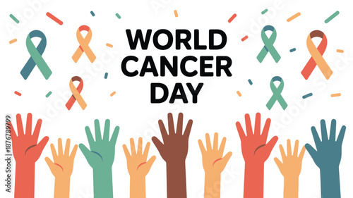 Celebrating world cancer day Vector