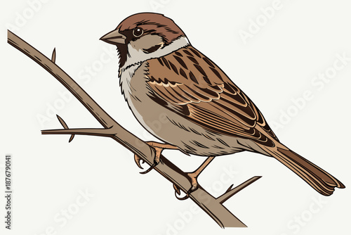 sparrow on a branch
