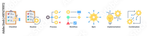 Workflow Control banner highlighting structured processes, routine management, and effective implementation flow