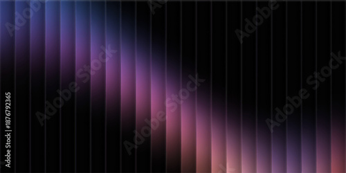 Futuristic Glass Distortion Gradient Background Featuring Icy Ribbed Texture, Vertical Wave Lines, Grain Effect, and Cool Neon Lighting. Glass, Abstract, Modern Backgrounds.