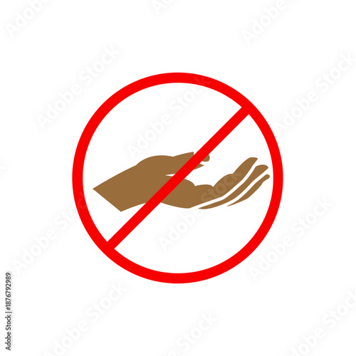 begging is prohibited icon