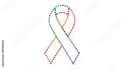 Colorful awareness ribbon Vector