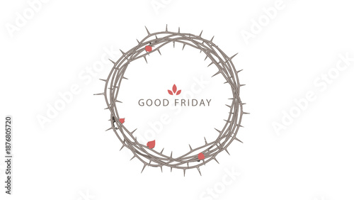 Crown of Thorns with Good Friday text in the center.
