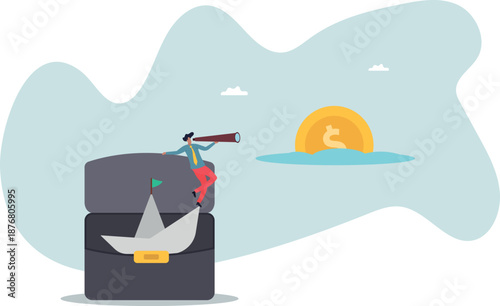 Financial planning target, vision and strategy for financial freedom or retirement saving goal .about a man and his life.