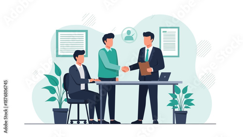Business Meeting Handshake, Job Interview, Partnership Agreement, Teamwork