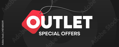 Outlet Special Offers Sale Tag Banner