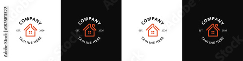 Real Estate Home logo set icon sign symbol design vector illustration template
