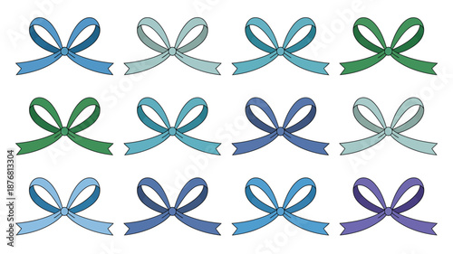 Collection of colorful ribbons Vector