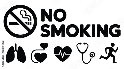 Promote health by avoiding smoking Vector