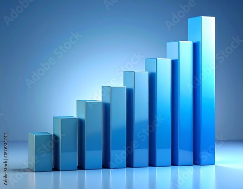Blue Bar Graph Rising on Glossy Surface for Business Growth Success Free Download Blue Bar Graph Rising on Glossy Surface for Business Growth Success - GFXLoad